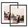 DLQuarts 11x14 Floating Photo Picture Frame Floating Display for Photos 8x10 7x9 5x7 85x11 Certificate or Full Display for 11x14 Photos Solid Wood Double Glass 2 Pack Charcoal Black