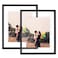 DLQuarts 11x14 Floating Photo Picture Frame Floating Display for Photos 8x10 7x9 5x7 85x11 Certificate or Full Display for 11x14 Photos Solid Wood Double Glass 2 Pack Charcoal Black