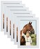 ELSKER&HOME ELSKERHOME 4x6 Picture Frame White Set of 6 Multi Photo Frames Collage with HD Real Glass for Table Top or Wall Mount Display
