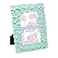 Laura Ashley 4x6 Mint Green Flower Textured HandCrafted Resin Picture Frame wEasel Hook for Tabletop Wall Display Decorative Floral Design Home Dcor Photo Gallery Art 4x6 Mint Green