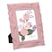 Isaac Jacobs 4x6 Pink Wave Textured HandCrafted Resin Picture Frame with Easel Hook for Tabletop Wall Display Decorative Swirl Design Home Dcor Photo Gallery Art More 4x6 Pink