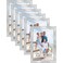 Icona Bay 4x6 Picture Frames Silver 6 Pack Modern Professional Frame Set Noble Collection