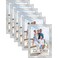 Icona Bay 4x6 Picture Frames Silver 6 Pack Modern Professional Frame Set Noble Collection