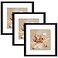 Golden State Art 12x12 Picture Frame with Mat for 8x8 Picture Engineered Wood Shatter Resistant Plexiglass Gallery Wall Frame for 30x30 cm Prints Wall Mounting Black 3 Pack