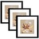Golden State Art 12x12 Picture Frame with Mat for 8x8 Picture Engineered Wood Shatter Resistant Plexiglass Gallery Wall Frame for 30x30 cm Prints Wall Mounting Black 3 Pack