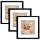 Golden State Art 12x12 Picture Frame with Mat for 8x8 Picture Engineered Wood Shatter Resistant Plexiglass Gallery Wall Frame for 30x30 cm Prints Wall Mounting Black 3 Pack