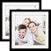 WUTL Picture Frames 10x10 2 Pack Made of Solid Wood Black for Wall Mounting and Tabletop Display