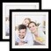WUTL Picture Frames 10x10 2 Pack Made of Solid Wood Black for Wall Mounting and Tabletop Display