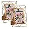 SPEPLA 4x6 Metal Picture Frames for Tabletop or Wall Mounting Display 2 Pack 6 x 4 Photo Frame