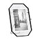 Isaac Jacobs 4x6 Vintage Style Octagon Brass Glass Metal Floating Picture Frame with Locket Closure Vertical Tabletop Display Fits up to a Cutout 4 x 6 See Image