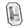 Isaac Jacobs 4x6 Vintage Style Octagon Brass Glass Metal Floating Picture Frame with Locket Closure Vertical Tabletop Display Fits up to a Cutout 4 x 6 See Image