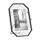 Isaac Jacobs 4x6 Vintage Style Octagon Brass Glass Metal Floating Picture Frame with Locket Closure Vertical Tabletop Display Fits up to a Cutout 4 x 6 See Image