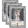 Icona Bay 5x7 Picture Frames Azure Gray 3 Pack Cape Cod Style 5 x 7 Photo Frames Table Top or Wall Mount Bayou Collection