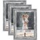 Icona Bay 5x7 Picture Frames Azure Gray 3 Pack Cape Cod Style 5 x 7 Photo Frames Table Top or Wall Mount Bayou Collection