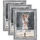 Icona Bay 5x7 Picture Frames Azure Gray 3 Pack Cape Cod Style 5 x 7 Photo Frames Table Top or Wall Mount Bayou Collection