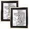 ArtbyHannah 8x10 Inch Picture Frames Modern Black and Gold Photo Frames with Real Glass Cover for Tabletop Display or Wall Mount 2 Pack