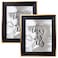 ArtbyHannah 8x10 Inch Picture Frames Modern Black and Gold Photo Frames with Real Glass Cover for Tabletop Display or Wall Mount 2 Pack