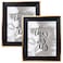 ArtbyHannah 8x10 Inch Picture Frames Modern Black and Gold Photo Frames with Real Glass Cover for Tabletop Display or Wall Mount 2 Pack