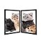 DECANIT 35x5 Picture Frame Double Hinged Black Metal Thin Edge Frame with High Definition Glass Front Folding Frames Stand Vertically on TabletopBlack