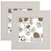 CORE ART 4x4 Picture Frame Rustic White Solid Wood Photo Frame with HD Glass Wall or Tabletop Display 2 Pack