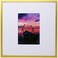 Smashed Banana Gold Brushed Aluminum 12x12 Metal Picture Frame with 5x7 Mat Includes Both Attached Hanging Hardware and Desktop Easel Crystal Clear Plexiglass Front Frames Display Pictures or Scrapboo