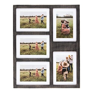 Great Lakes Memories GLM 4x6 or 5x7 Collage Picture Frames for Wall Holds 5 Photos with Glass Mat 5x7 Picture Frame Picture Frames Collage Wall Decor Black
