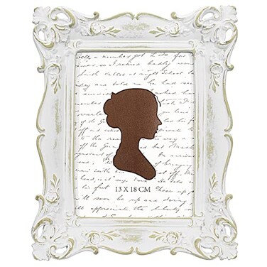 AELS 5x7 Inch Vintage Picture Frame Elegant Antique Photo Frames with Glass Front Photo Display Tabletop Wall Hanging Gift Ideas Off White