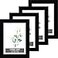 CORE ART 5x7 Black Picture Frame Set of 4Display Pictures 4x6 with Mat or 5 x 7 without MatMulti Photo Frames Collage for Wall or Tabletop Display