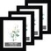 CORE ART 5x7 Black Picture Frame Set of 4Display Pictures 4x6 with Mat or 5 x 7 without MatMulti Photo Frames Collage for Wall or Tabletop Display