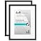 Americanflat 6x8 Picture Frame with ShatterResistant Glass Set of 2 Use as 4x6 Frame with Mat or Display 6x8 Photo Without Mat Streamline Collection Tabletop or Wall Display Black