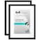 Americanflat 6x8 Picture Frame with ShatterResistant Glass Set of 2 Use as 4x6 Frame with Mat or Display 6x8 Photo Without Mat Streamline Collection Tabletop or Wall Display Black