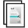 Americanflat 6x8 Picture Frame with ShatterResistant Glass Set of 2 Use as 4x6 Frame with Mat or Display 6x8 Photo Without Mat Streamline Collection Tabletop or Wall Display Black