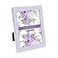 Laura Ashley 4x6 Lavender Enamel Picture Frame Silver Metal Edge with Easel for Countertop Counterspace Tabletop Display Bookshelf Desk Wall Dcor Photo Gallery 4x6 Lavender WSilver