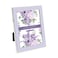 Laura Ashley 4x6 Lavender Enamel Picture Frame Silver Metal Edge with Easel for Countertop Counterspace Tabletop Display Bookshelf Desk Wall Dcor Photo Gallery 4x6 Lavender WSilver