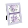 Laura Ashley 4x6 Lavender Enamel Picture Frame Silver Metal Edge with Easel for Countertop Counterspace Tabletop Display Bookshelf Desk Wall Dcor Photo Gallery 4x6 Lavender WSilver