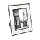 Isaac Jacobs 5x7 White wBlack Vertical Horizontal Double Border Picture Frame wBlack Fabric Easel WallMountable Made for Tabletop Gallery Home or Office 5x7 White WBlack