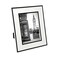 Isaac Jacobs 5x7 White wBlack Vertical Horizontal Double Border Picture Frame wBlack Fabric Easel WallMountable Made for Tabletop Gallery Home or Office 5x7 White WBlack