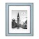 Isaac Jacobs 11x14 Matted 8x10 Blue wBrown Vertical Horizontal Double Border Picture Frame WallMountable Made for Photo Gallery and Wall Art Home or Office 11x14 Blue WBrown