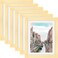 WUTL 8x10 Grain Picture Frames Nature Solid Wood 6 Pack for Wall Mounting and Tabletop Display