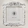 ZXT-parts 5x5 Picture Frame Square White and Silver Edge Frame Resin Handmade Photo Frame Glass Panel Black Suede CoverEuropean Style Suitable for Wall or Desktopfor 4x4 Photo with Mat 5x5 Photo witho