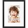 Langdon House 8x10 Black Picture Frame wRemovable Mat to 5x7 Modern StepDown Molding Tabletop Easel Included Estate Collection