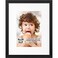 Langdon House 8x10 Black Picture Frame wRemovable Mat to 5x7 Modern StepDown Molding Tabletop Easel Included Estate Collection
