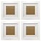 ZXT-parts ZXTparts 6x6 Picture Frames White Set of 4 Pack 35x35 Picture Frame with Mat Solid Wood Plastic Panel Not Glass The Table and The Wall