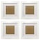ZXT-parts ZXTparts 6x6 Picture Frames White Set of 4 Pack 35x35 Picture Frame with Mat Solid Wood Plastic Panel Not Glass The Table and The Wall