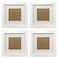 ZXT-parts ZXTparts 6x6 Picture Frames White Set of 4 Pack 35x35 Picture Frame with Mat Solid Wood Plastic Panel Not Glass The Table and The Wall