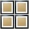 ZXT-parts ZXTparts 8x8 Picture Frames Black Packs 4 6x6 Picture Frame with Mat Solid Wood FramePlastic Panel Not Glass The Table or Wall Set of 4