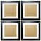 ZXT-parts ZXTparts 8x8 Picture Frames Black Packs 4 6x6 Picture Frame with Mat Solid Wood FramePlastic Panel Not Glass The Table or Wall Set of 4