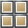 ZXT-parts ZXTparts 8x8 Picture Frames Black Packs 4 6x6 Picture Frame with Mat Solid Wood FramePlastic Panel Not Glass The Table or Wall Set of 4