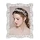 DIKAR 5x7 Picture Frame Wedding Picture Frame for Metal Frame with HD Acylic Front Tabletop and Wall Art Display Pearls Diamond Photo Frame for Wedding Valentines Day Gifts