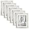 TOFOREVO 8x10 Picture Frames Set of 6 Distressed White Wood Grain Photo Frame for Gallery Wall Mounting or Tabletop Display